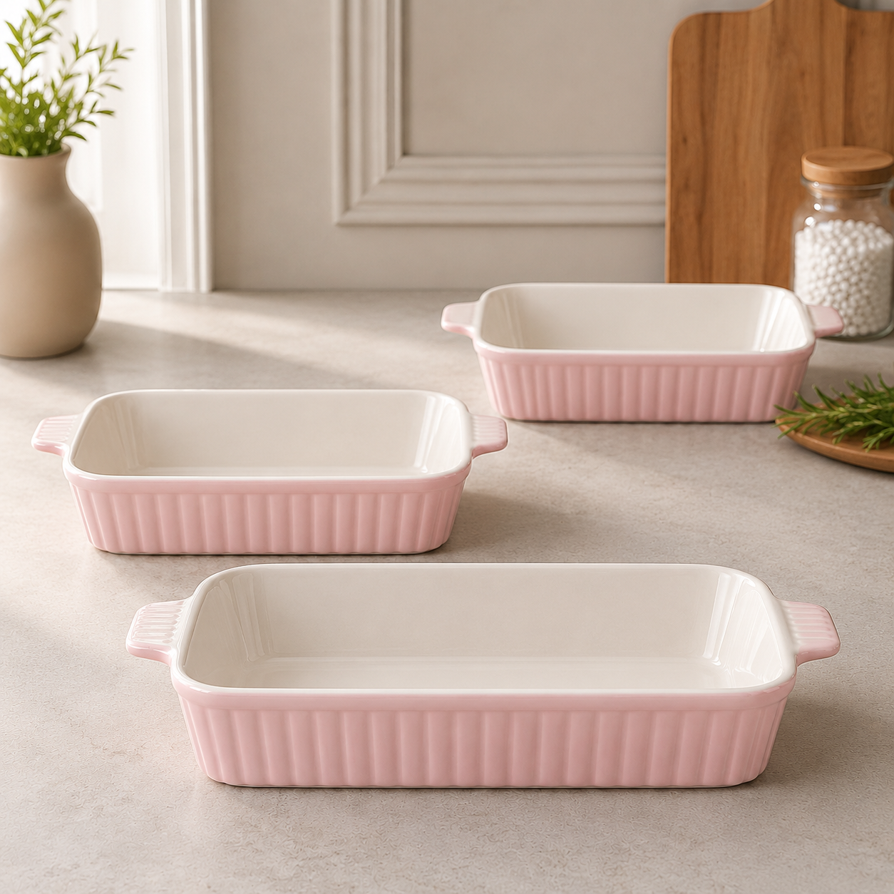Casserole Set (Baby Pink)