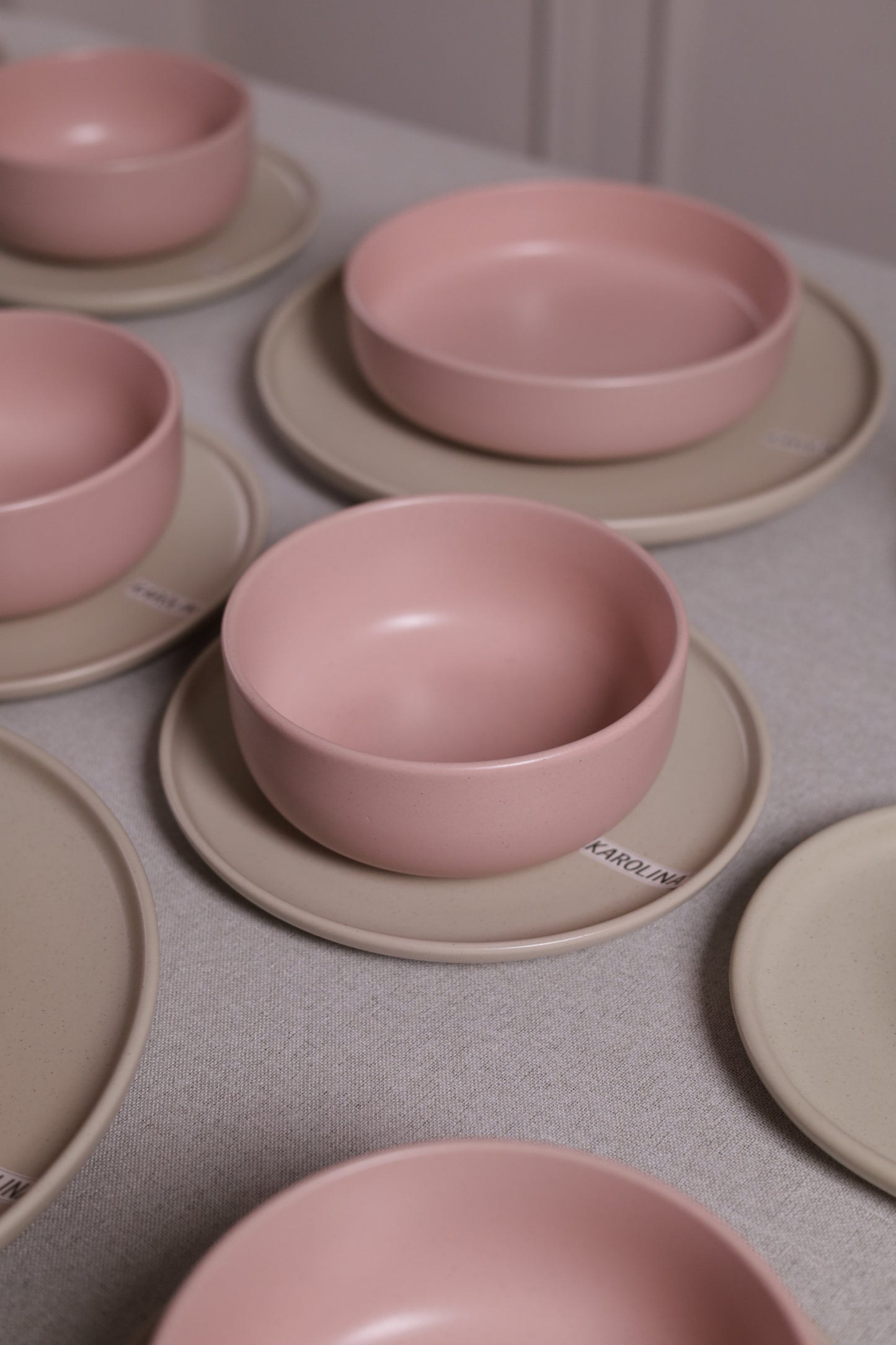 30 Piece Turkish Dinner Set (Baby Pink)