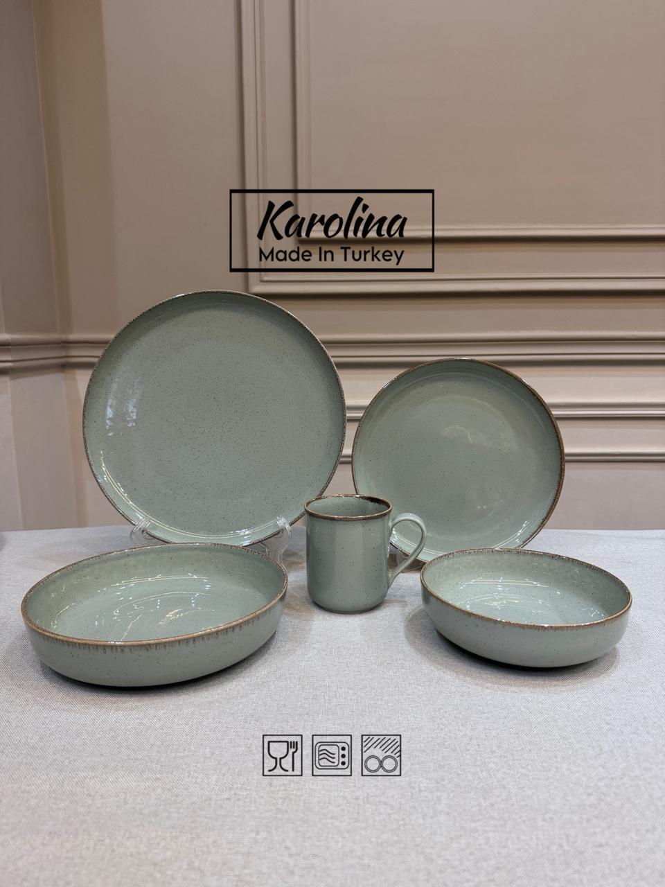 30 Piece Turkish Dinner Set (Sage Green)