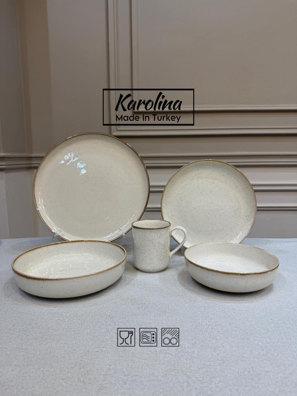 30 Piece Turkish Dinner Set (Cream)