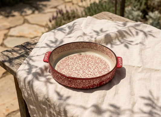 Large Round Porcelain Casserole