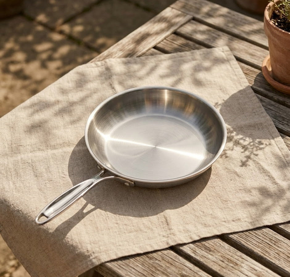 Stainless Steel Fry Pan [20-24cm]