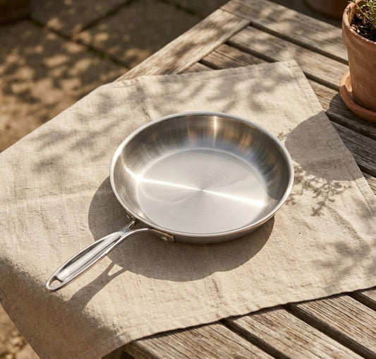Stainless Steel Fry Pan [20-24cm]