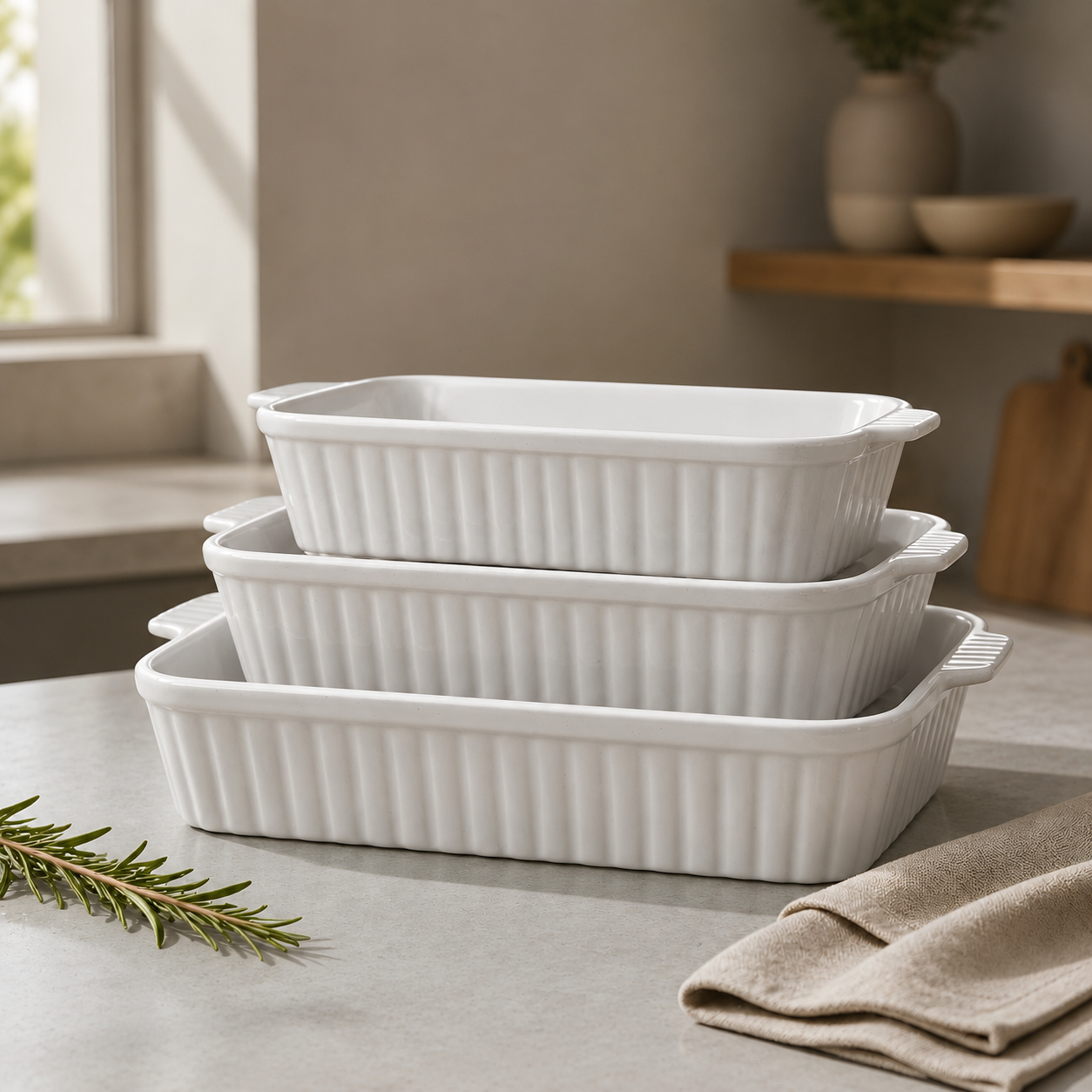 Casserole Set (White)