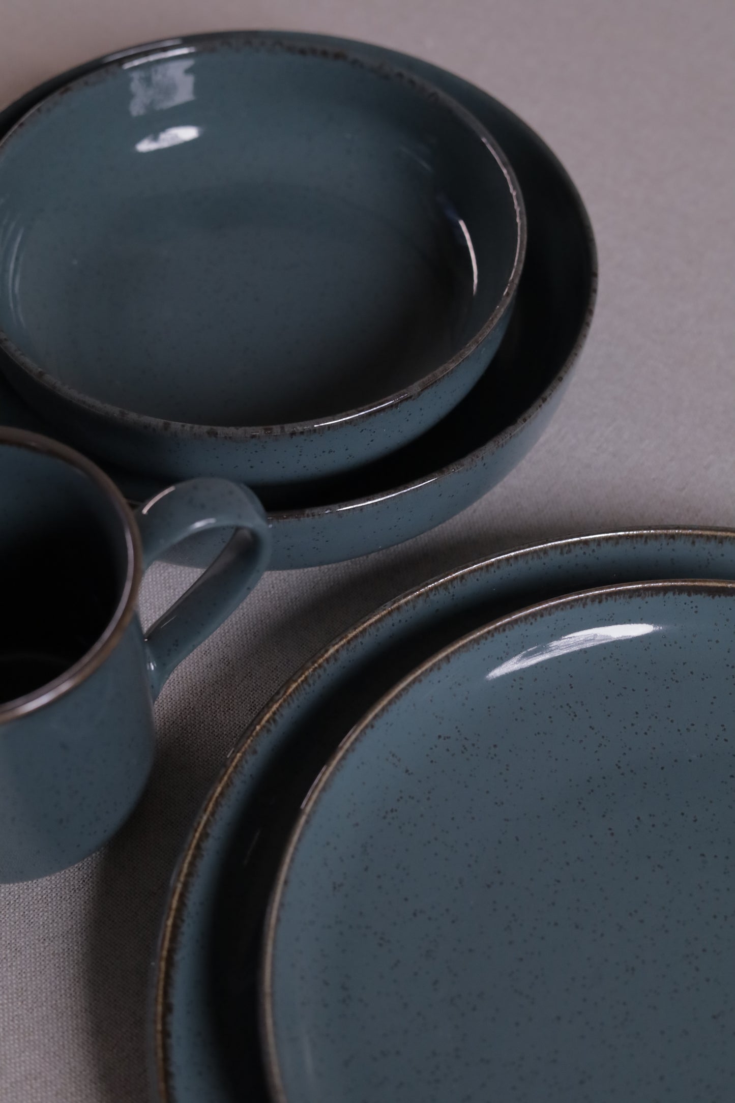 30 Piece Turkish Dinner Set (Slate Blue)