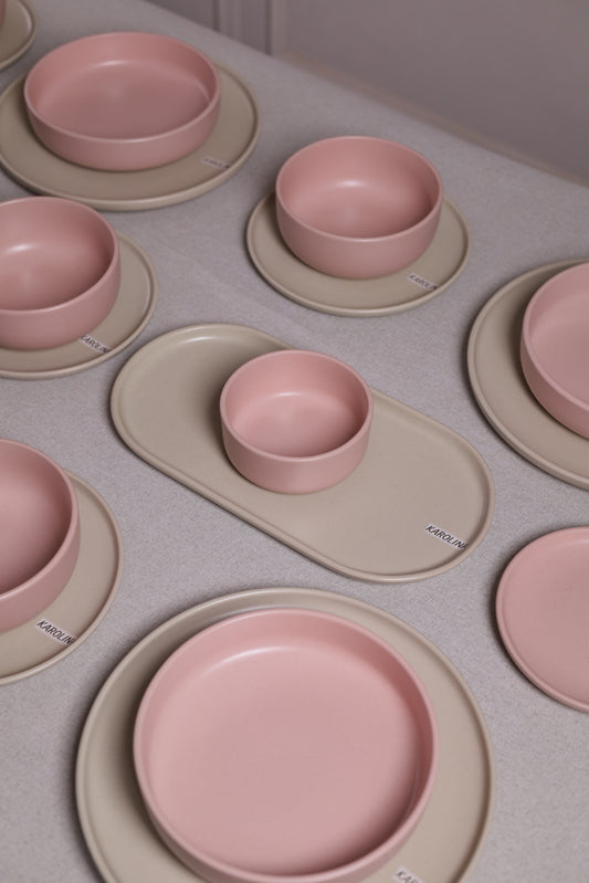 30 Piece Turkish Dinner Set (Baby Pink)