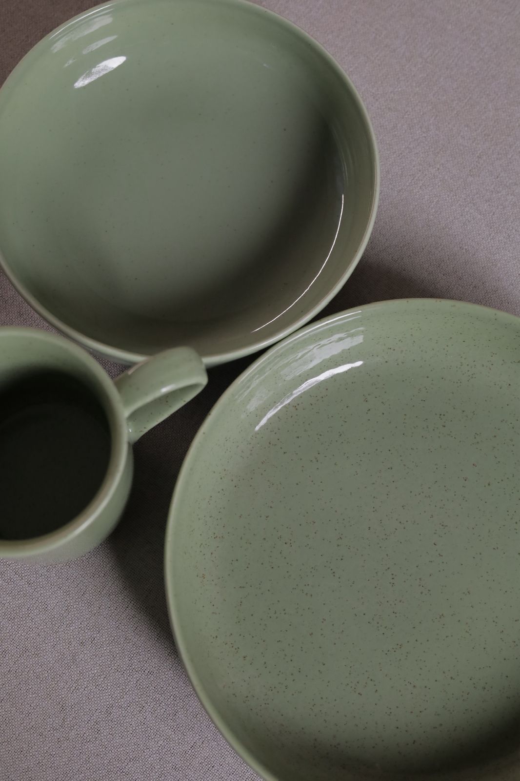 30 Piece Turkish Dinner Set (Mint & Cream)