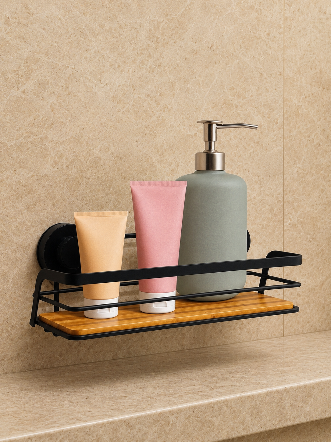 Nordic Matte Bathroom Shelf