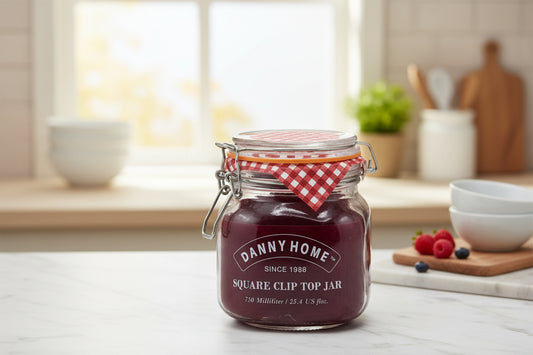 Square Clip Top Jar [750-525 ml]