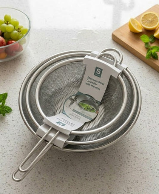 Stainless Steel Colander With Handles Set